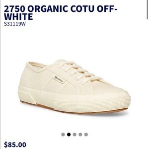 Superga 2750 ORGANIC COTU OFF-WHITE Size 7.5